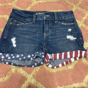 Lincoln outfitters, colors are red white and blue, size 2.